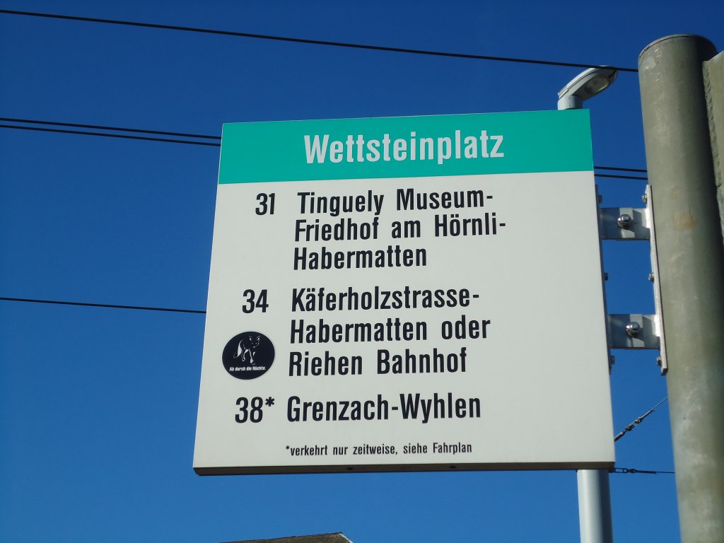 (132'534) - BVB-Haltestelle - Basel, Wettsteinplatz - am 7. Februar 2011