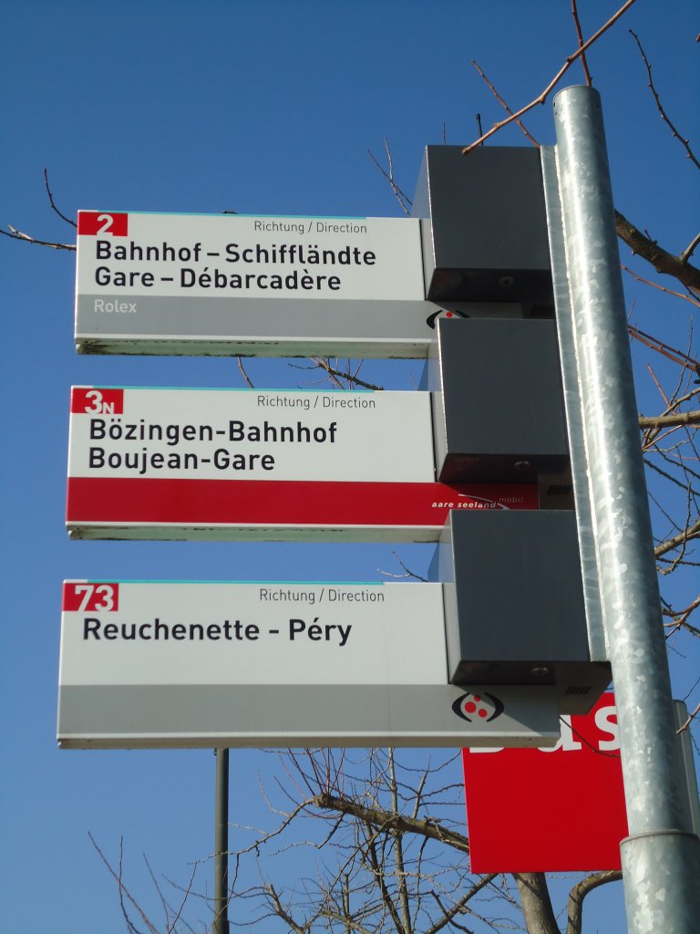 (132'792) - VB-Haltestelle - Biel, Rolex - am 9. M�rz 2011