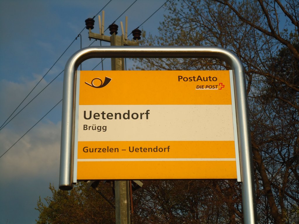 (133'307) - PostAuto-Haltestelle - Uetendorf, Br�gg - am 16. April 2011