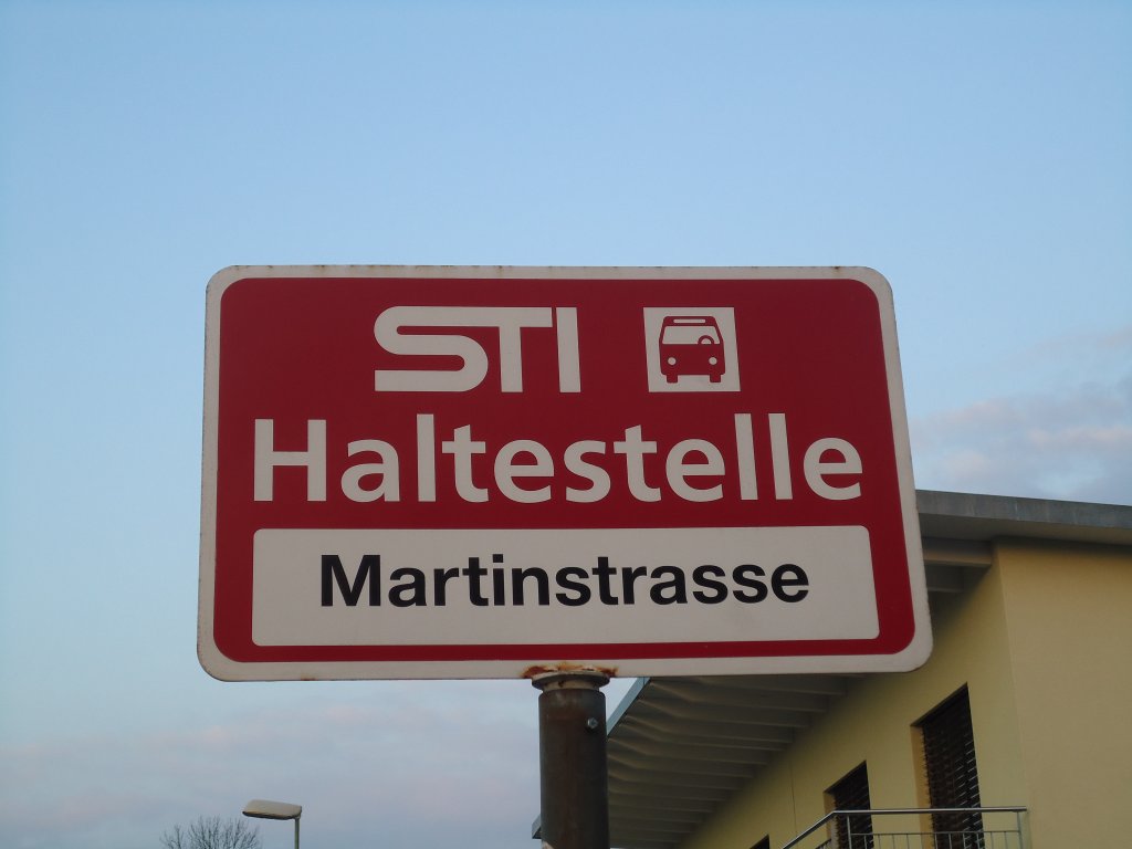 (133'319) - STI-Haltestelle - Thun, Martinstrasse - am 16. April 2011