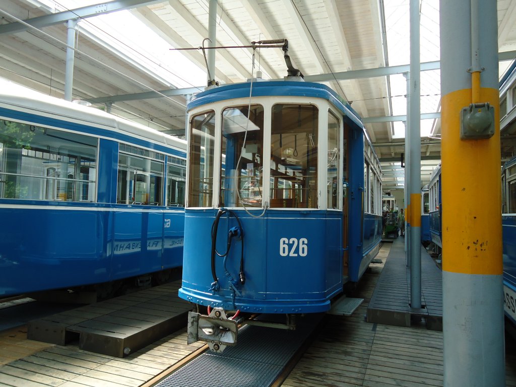 (133'458) - VBZ-Tram - Nr. 626 - am 25. April 2011 in Z�rich, Trammuseum