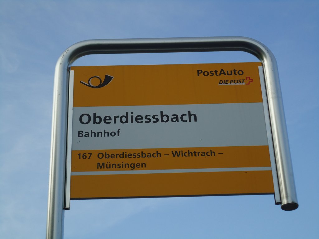 (133'480) - PostAuto-Haltestelle - Oberdiessbach, Bahnhof - am 25. April 2011
