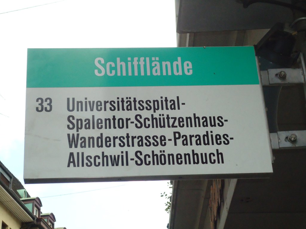 (133'697) - BVB-Haltestelle - Basel, Schiffl�nde - am 16. Mai 2011