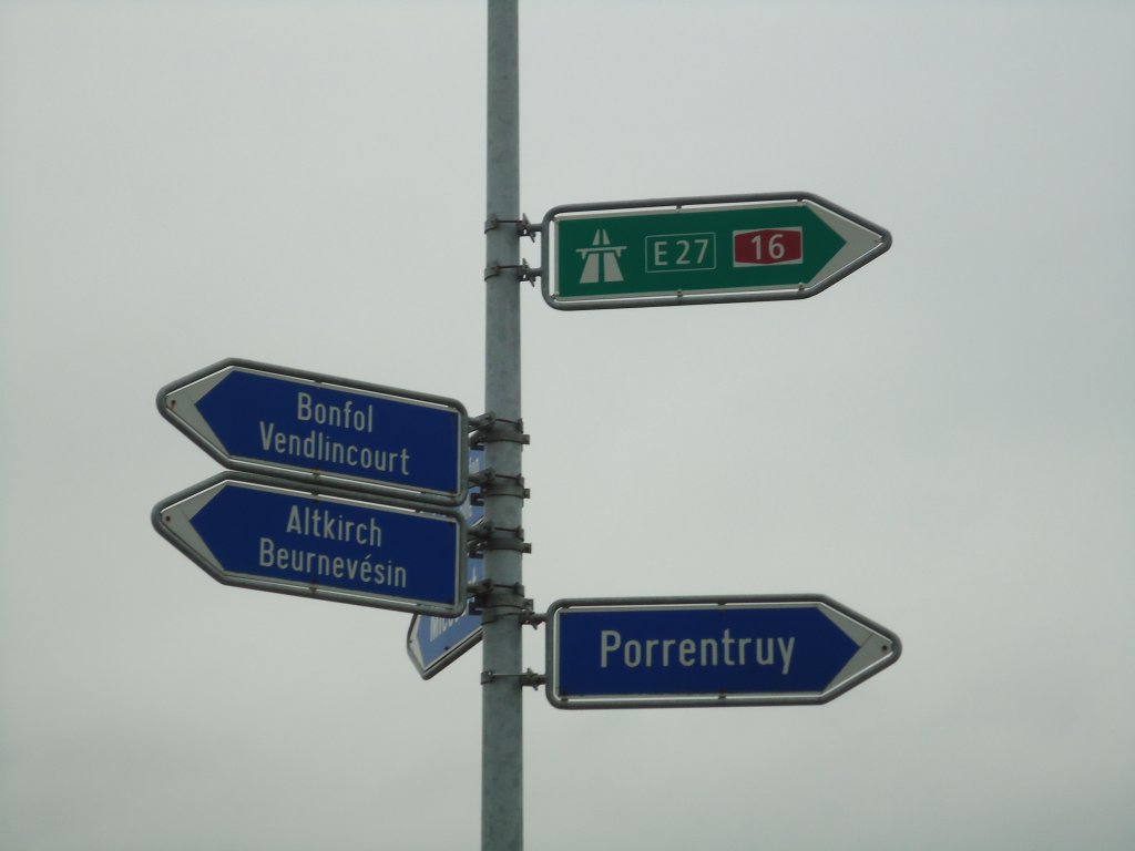 (133'945) - Wegweiser am 2. Juni 2011 in Alle