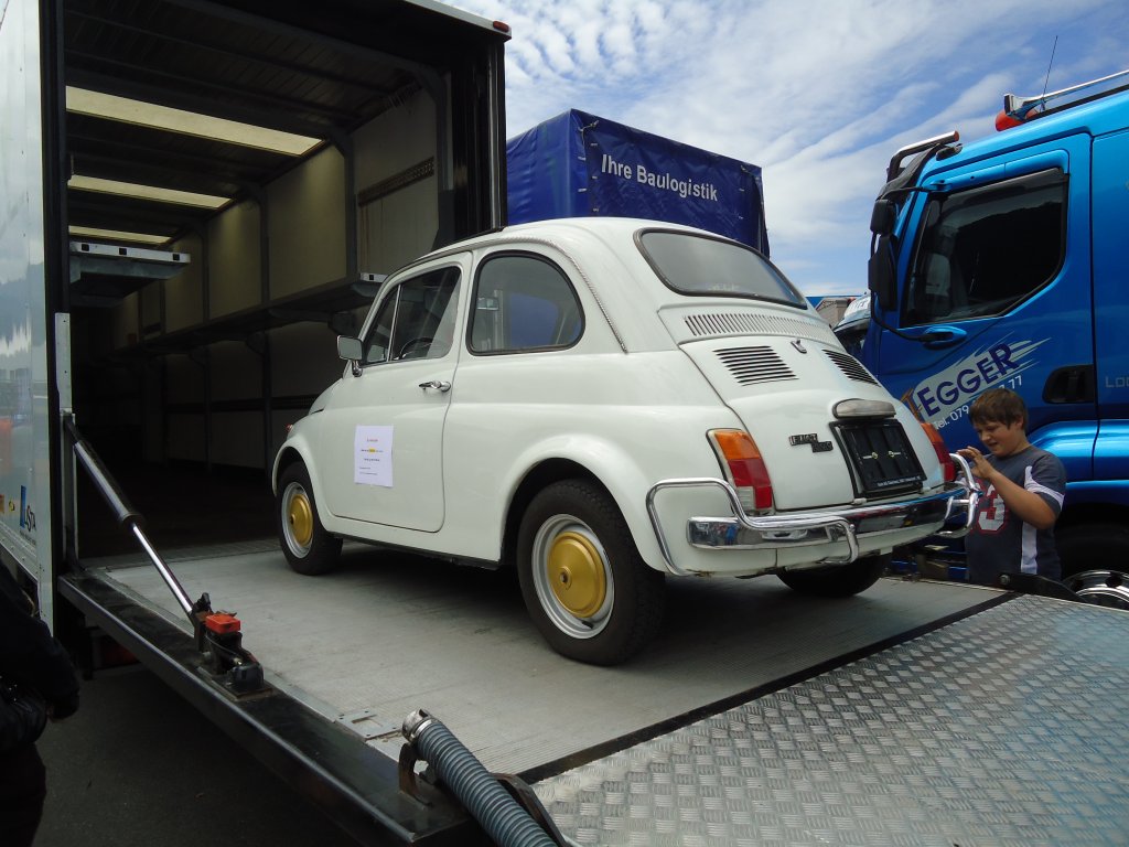 (134'326) - Fiat 500 - am 25. Juni 2011 in Interlaken, Flugplatz