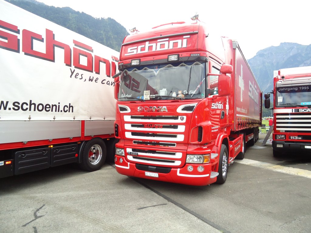 (134'338) - Sch�ni - Nr. 183/BE 627'906 - Scania am 25. Juni 2011 in Interlaken, Flugplatz