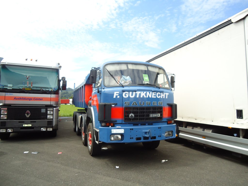 (134'347) - Gutknecht - BE 163'575 - Saurer am 25. Juni 2011 in Interlaken, Flugplatz