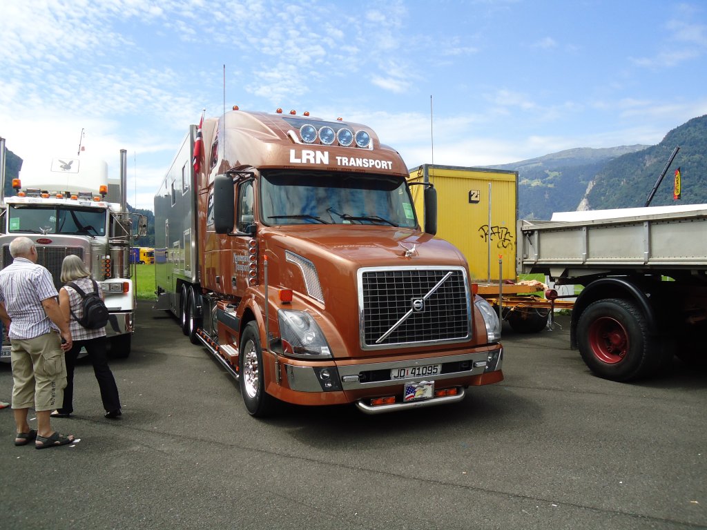 (134'349) - LRN Transport - JD 41'095 - Volvo am 25. Juni 2011 in Interlaken, Flugplatz