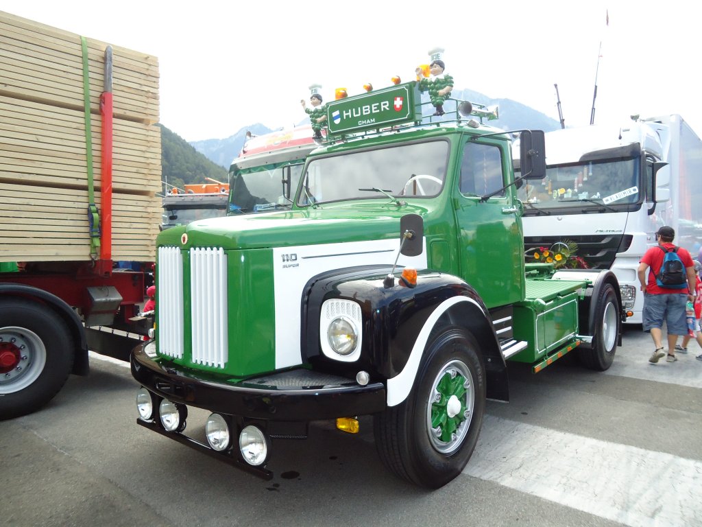 (134'352) - Huber, Cham - Scania am 25. Juni 2011 in Interlaken, Flugplatz