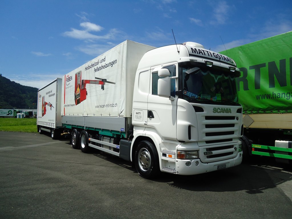 (134'363) - Matti, Gstaad - BE 629'539 - Scania am 25. Juni 2011 in Interlaken, Flugplatz