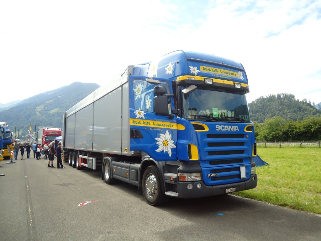 (134'384) - Kalt, Kleind�ttingen - AG 19'956 - Scania am 25. Juni 2011 in Interlaken, Flugplatz