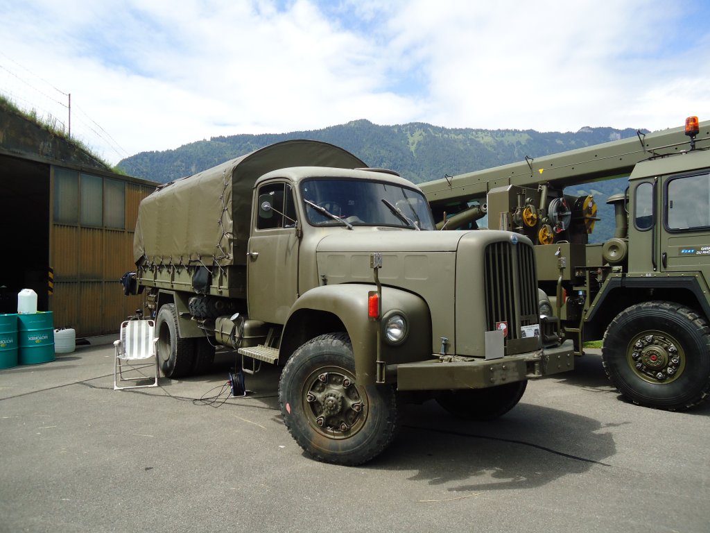 (134'408) - Saurer - am 25. Juni 2011 in Interlaken, Flugplatz