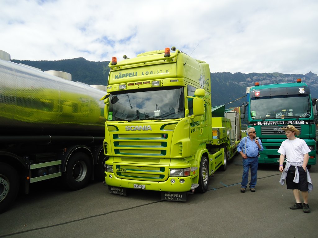 (134'422) - K�ppeli - SG 299'201 - Scania am 25. Juni 2011 in Interlaken, Flugplatz