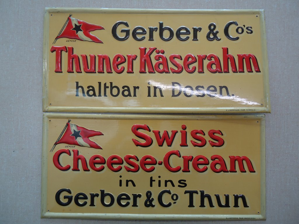 (134'595) - Alte Blechschilder im BrockiShop am 2. Juli 2011