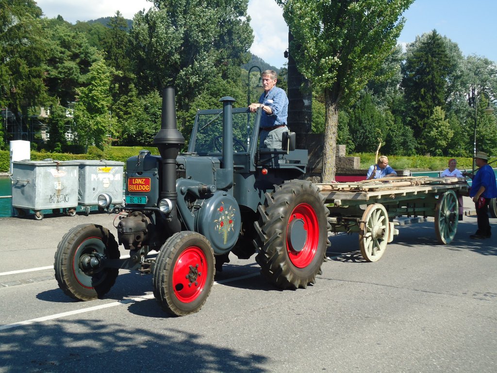(134'608) - Lanz Bulldog - BE 19 - am 2. Juli 2011 bei der Schiffl�ndte Thun