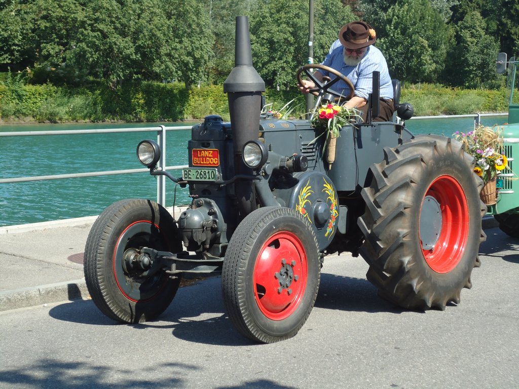 (134'609) - Lanz Bulldog - BE 26'810 - am 2. Juli 2011 bei der Schiffl�ndte Thun
