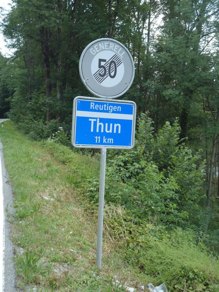 (134'643) - Ortsende von Brodh�si-Wimmis + Ende der H�chstgeschwindigkeit am 2. Juli 2011