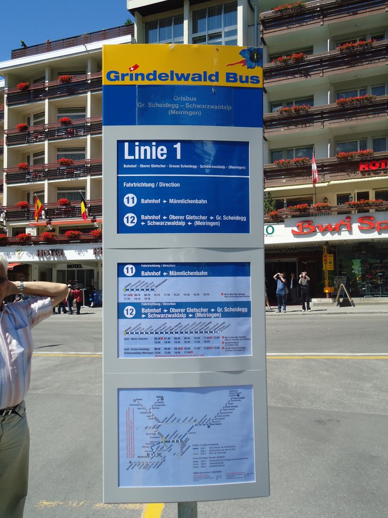 (134'752) - Grindelwald Bus-Haltestelle - Grindelwald, Bahnhof - am 3. Juli 2011