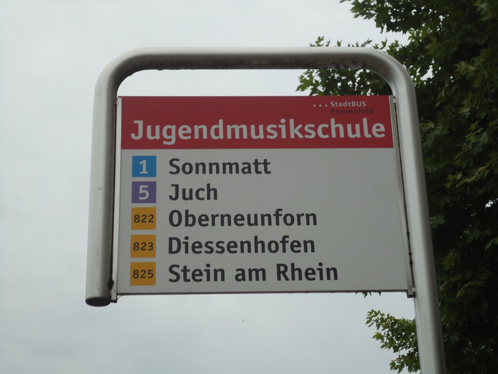 (134'906) - StadtBUS Frauenfeld-Haltestelle - Frauenfeld, Jugendmusikschule - am 10. Juli 2011