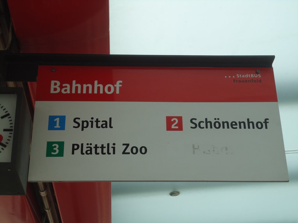(134'941) - StadtBUS Frauenfeld-Haltestelle - Frauenfeld, Bahnhof - am 10. Juli 2011