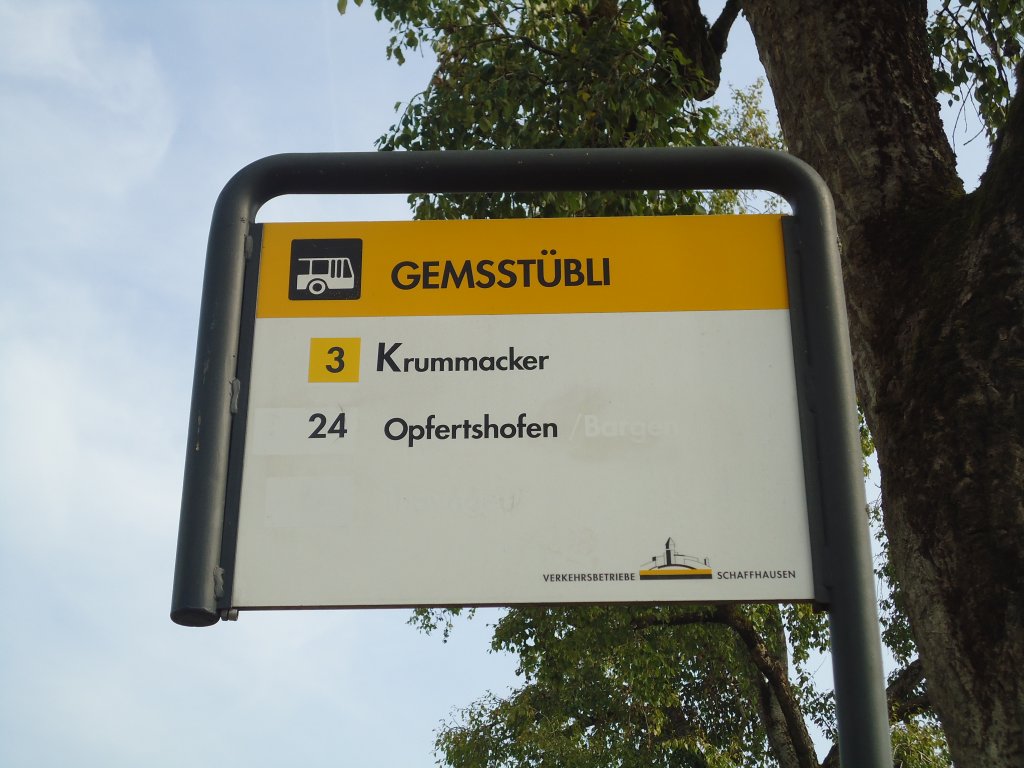 (136'040) - VBSH-Haltestelle - Schaffhausen, Gemsst�bli - am 25. September 2011