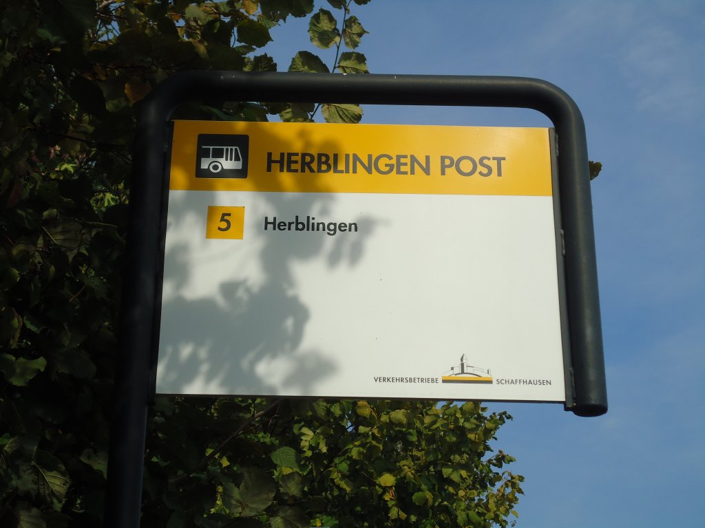 (136'085) - VBSH-Haltestelle - Schaffhausen, Herblingen Post - am 25. September 2011