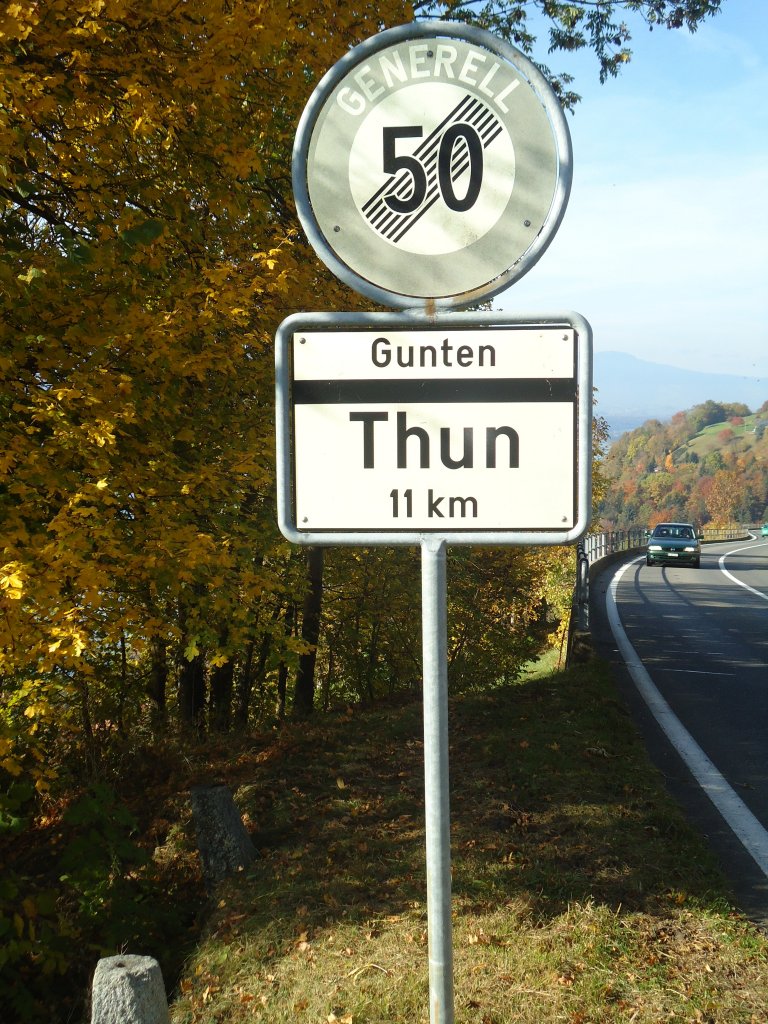 (136'683) - Ortsende von Sigriswil + Ende der H�chstgeschwindigkeit am 31. Oktober 2011