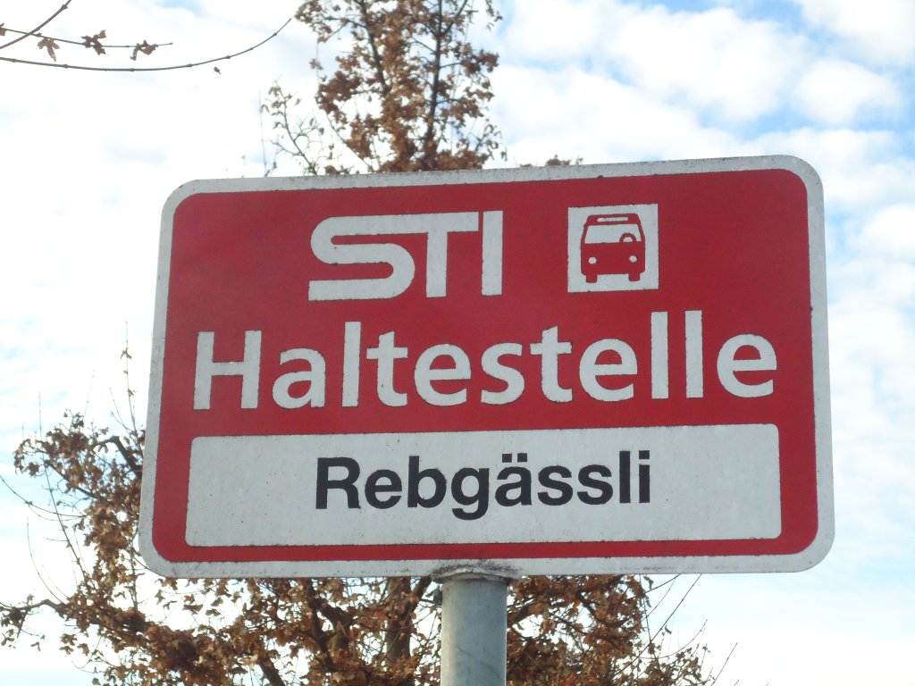 (136'766) - STI-Haltestelle - Thun, Rebg�ssli - am 20. November 2011