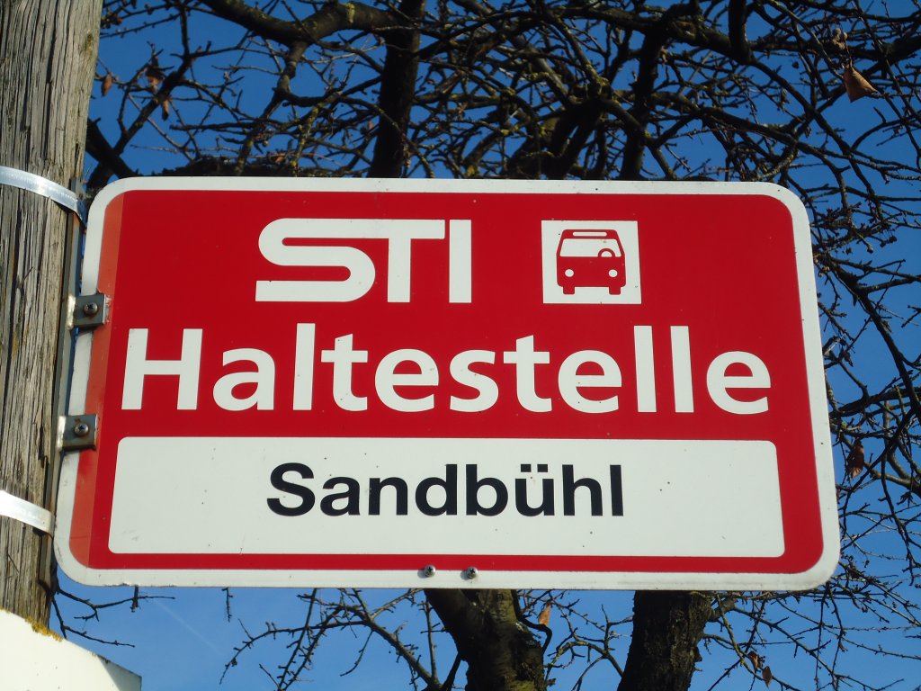(136'825) - STI-Haltestelle - Thierachern, Sandb�hl - am 22. November 2011