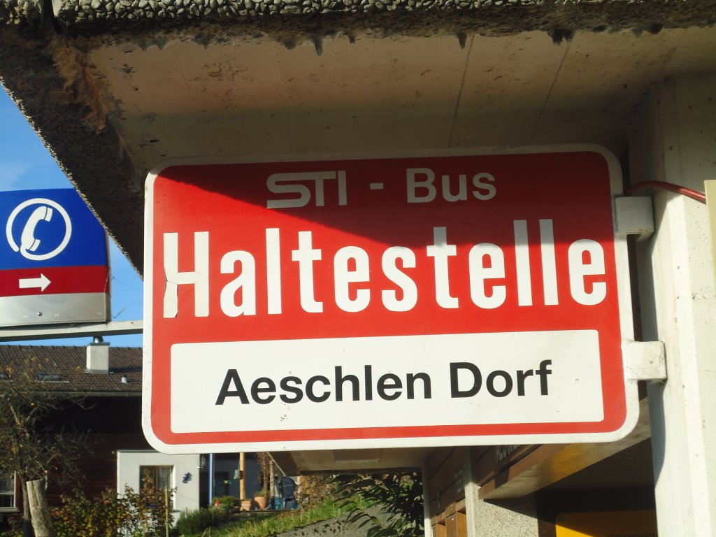 (137'058) - STI-Haltestelle - Aeschlen, Aeschlen Dorf - am 28. November 2011