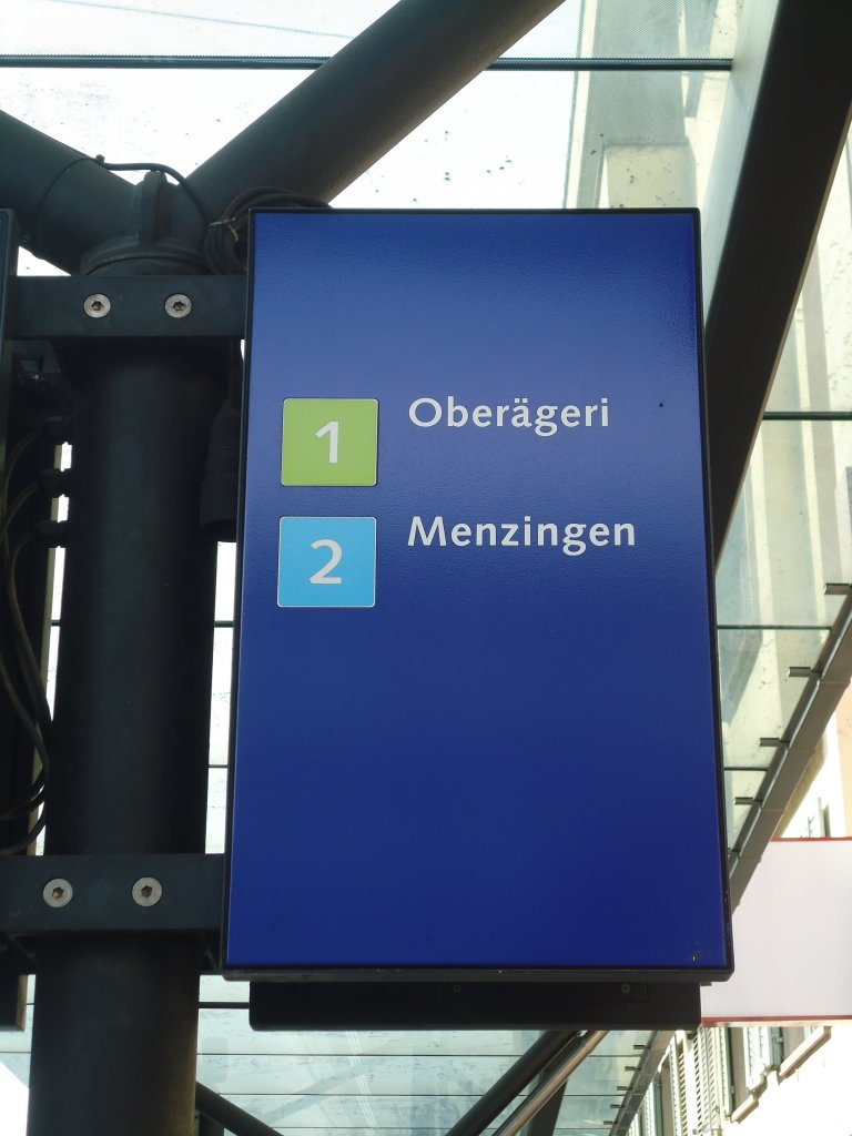 (138'045) - ZVB-Haltestelle - Zug, Bahnhof - am 6. M�rz 2012