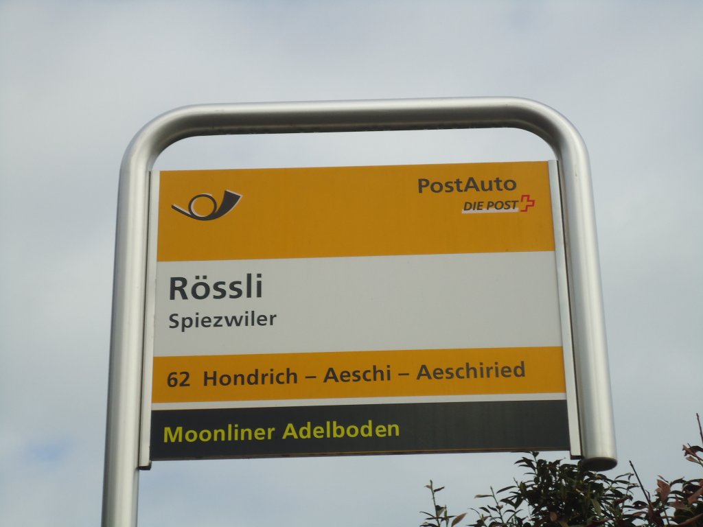 (138'424) - PostAuto-Haltestelle - Spiezwiler, R�ssli - am 6. April 2012