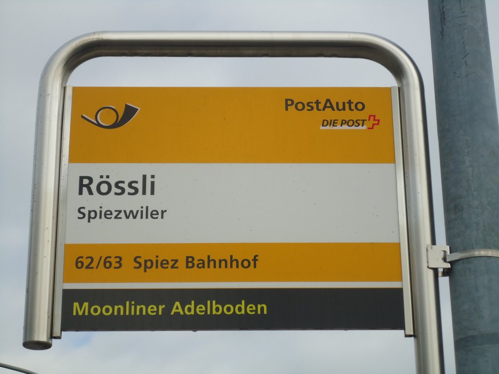 (138'425) - PostAuto-Haltestelle - Spiezwiler, R�ssli - am 6. April 2012