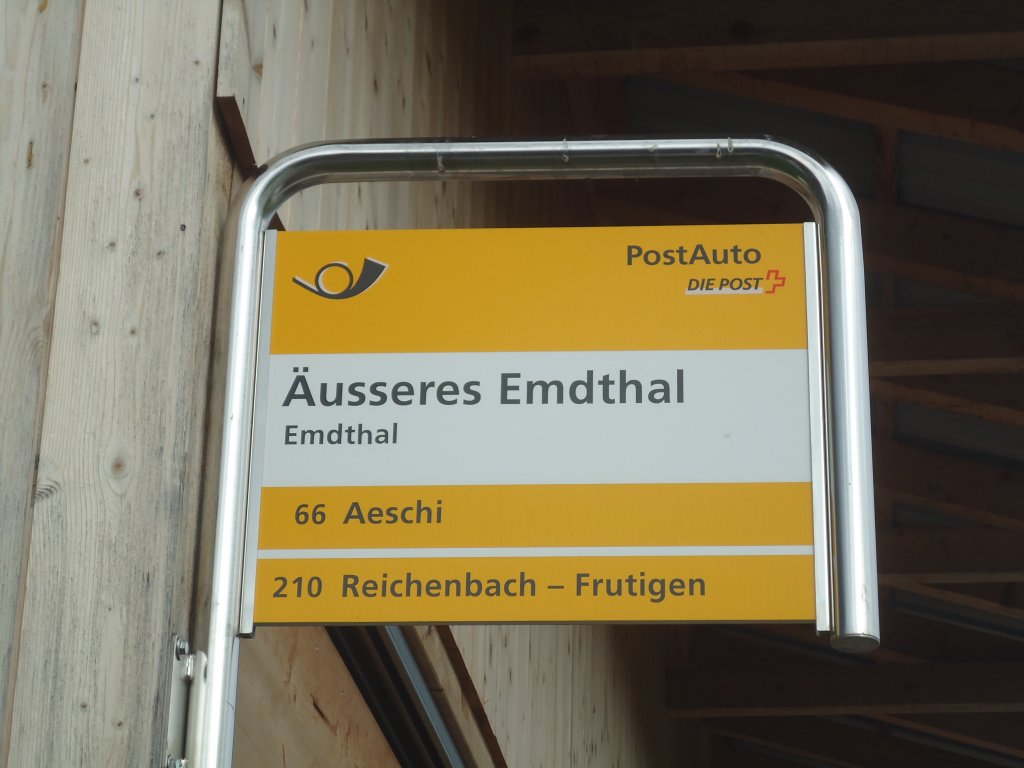 (138'428) - PostAuto-Haltestelle - Emdthal, �usseres Emdthal - am 6. April 2012