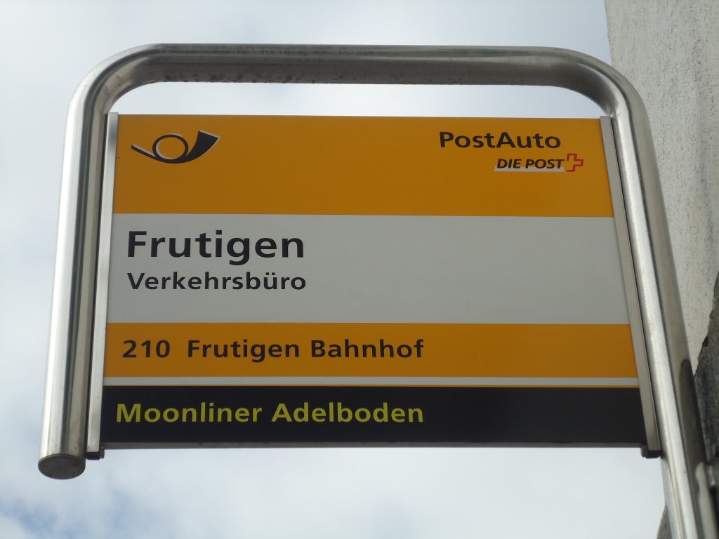 (138'446) - PostAuto-Haltestelle - Frutigen, Verkehrsb�ro - am 6. April 2012