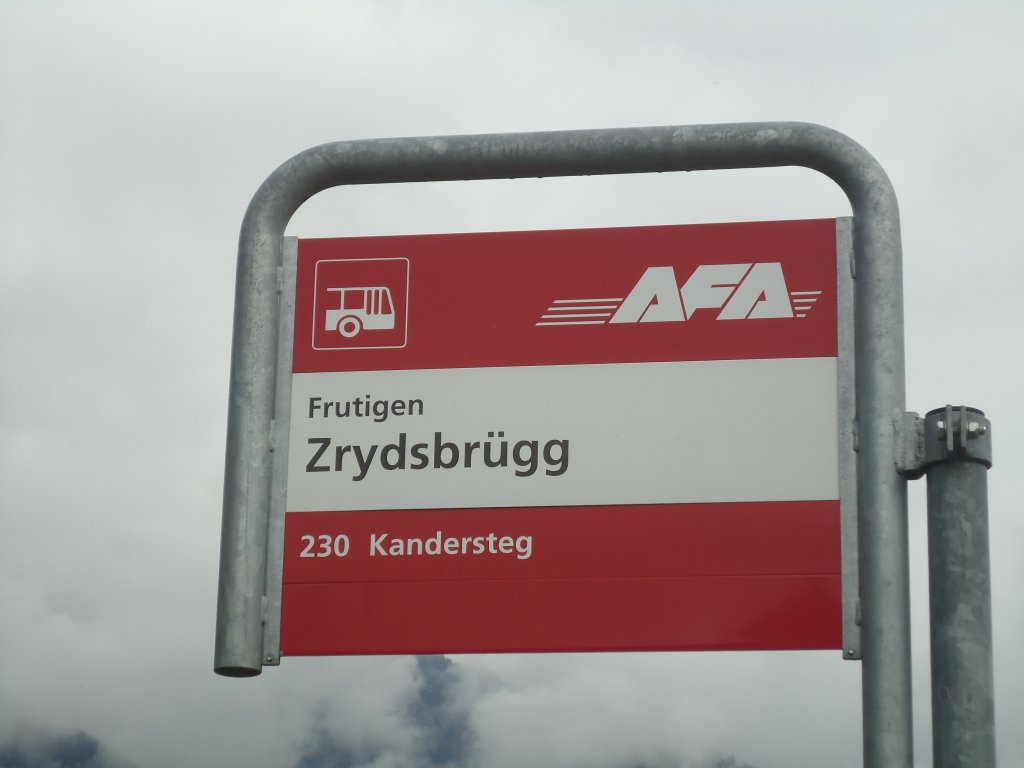 (138'452) - AFA-Haltestelle - Frutigen, Zrydsbr�gg - am 6. April 2012