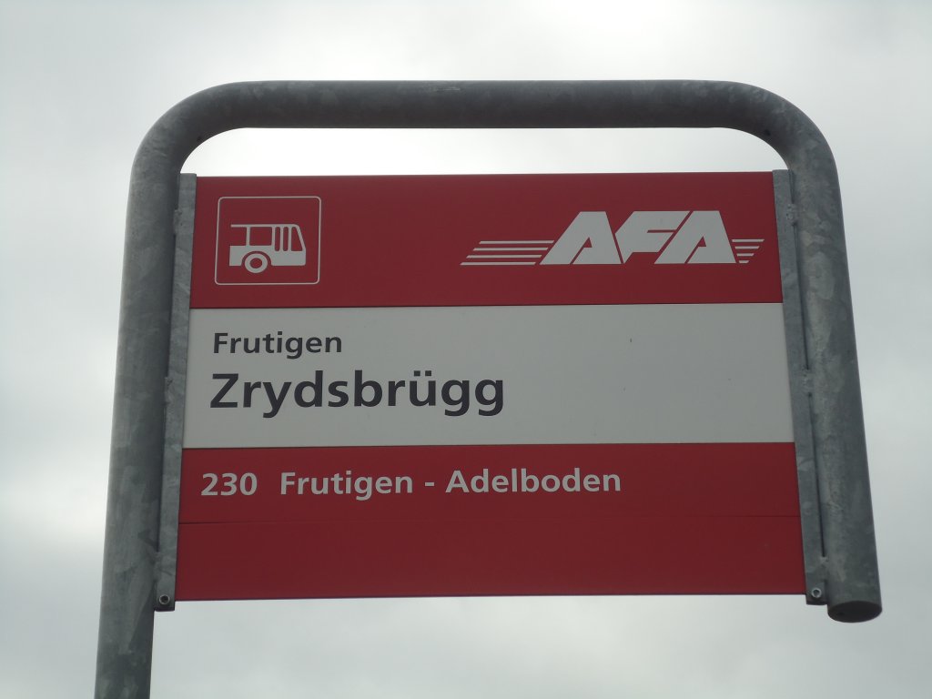 (138'453) - AFA-Haltestelle - Frutigen, Zrydsbr�gg - am 6. April 2012