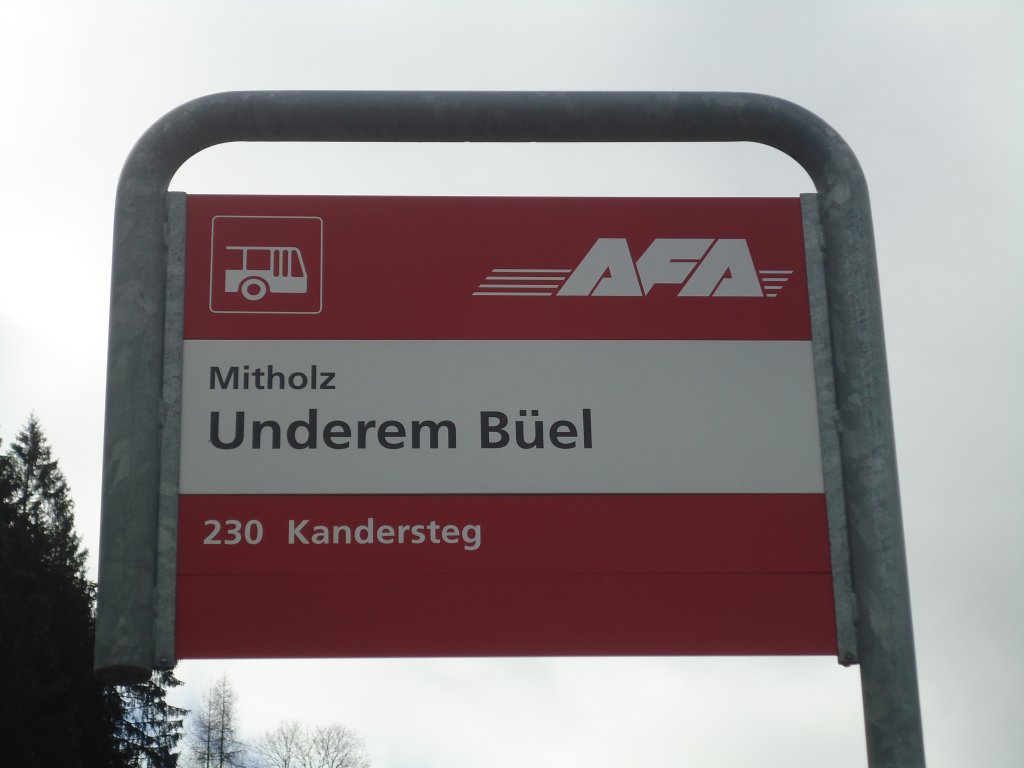 (138'468) - AFA-Haltestelle - Mitholz, Underem B�el - am 6. April 2012