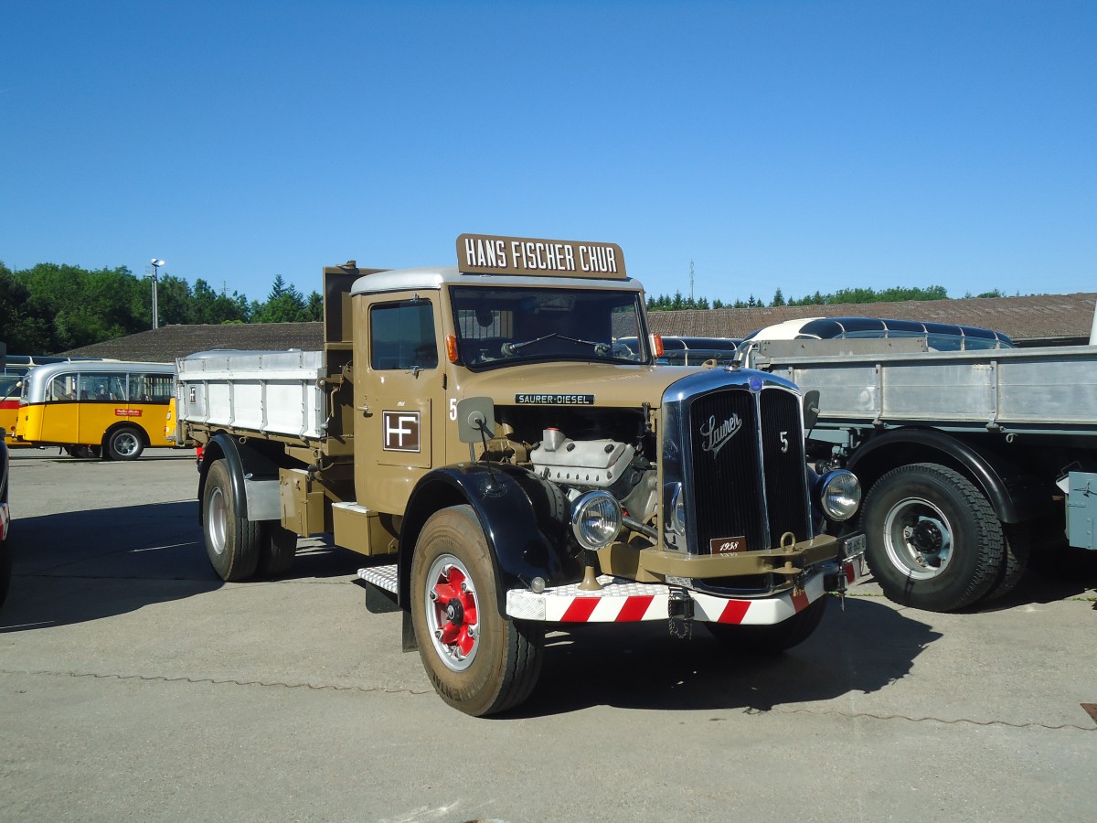 (139'520) - Fischer, Chur - Nr. 5/GR 605 U - Saurer am 16. Juni 2012 in Hinwil, AMP