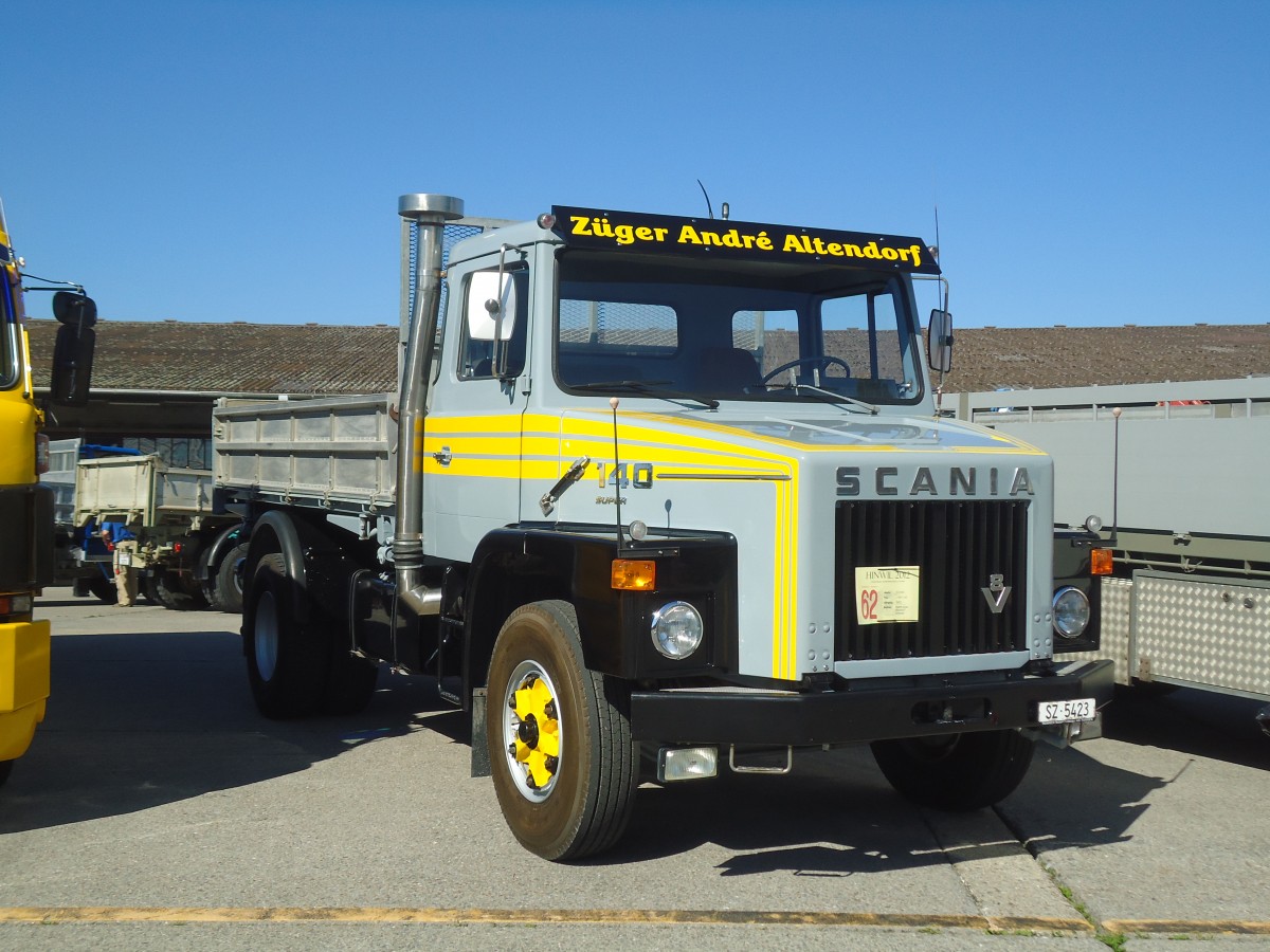 (139'547) - Z�ger, Altendorf - SZ 5423 - Scania am 16. Juni 2012 in Hinwil, AMP