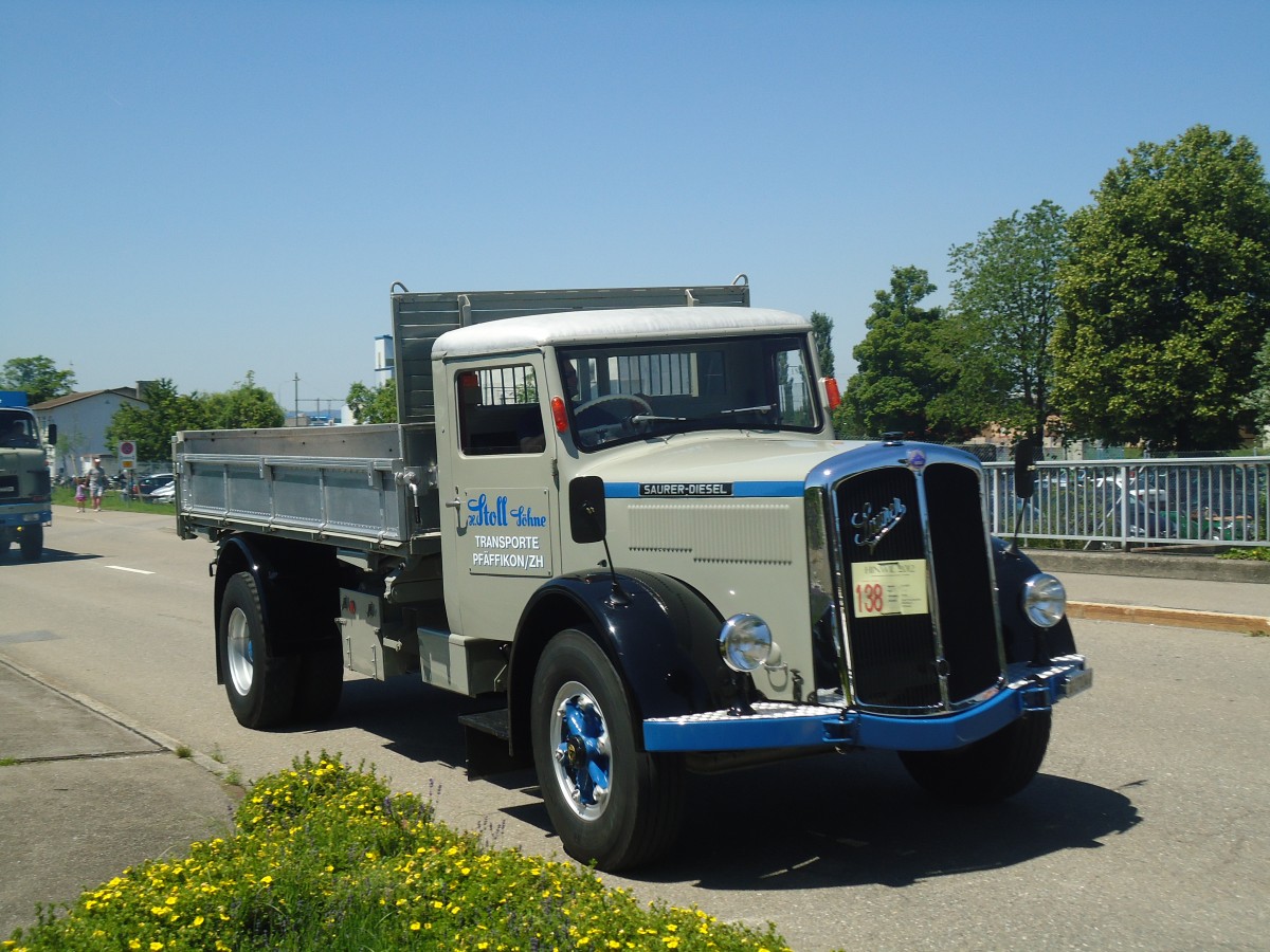 (139'729) - Stoll, Pf�ffikon - SG 27'834 U - Saurer am 16. Juni 2012 in Hinwil, AMP