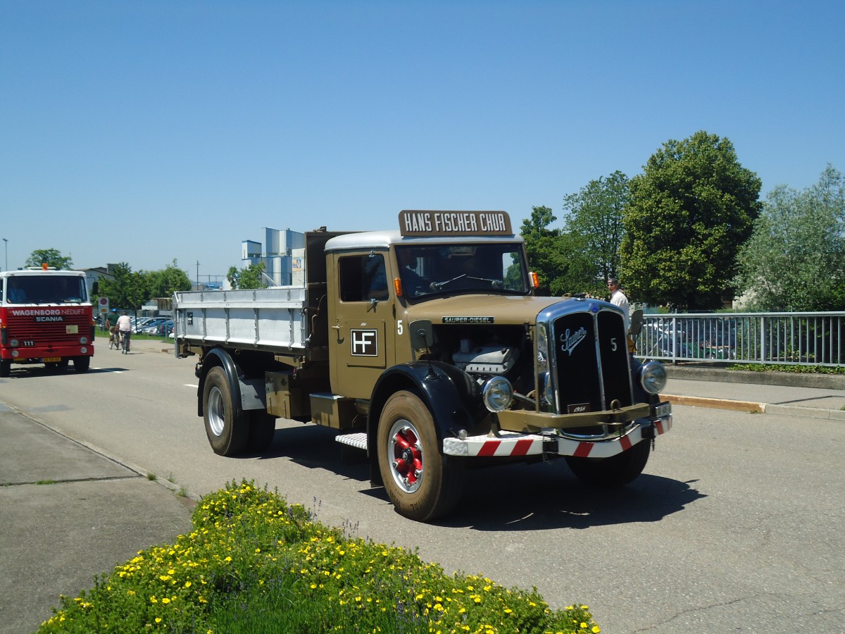 (139'769) - Fischer, Chur - Nr. 5/GR 605 U - Saurer am 16. Juni 2012 in Hinwil, AMP