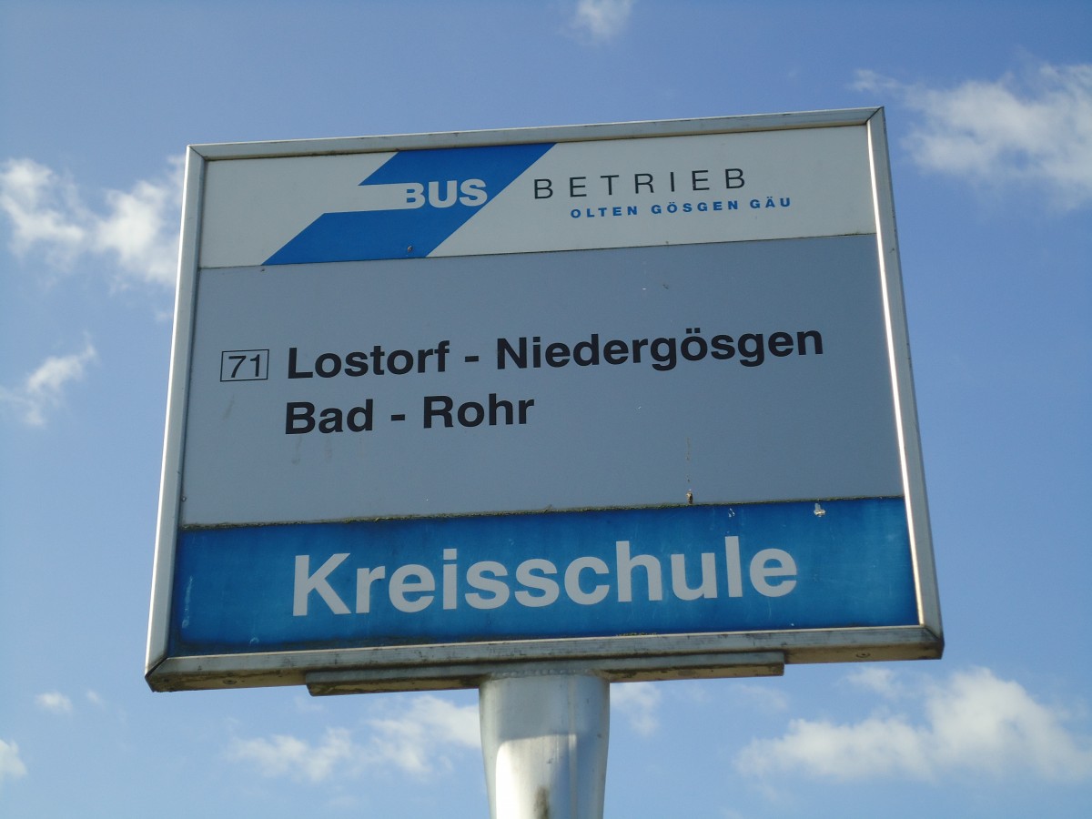 (139'898) - BOGG-Haltestelle - Lostorf, Kreisschule - am 23. Juni 2012