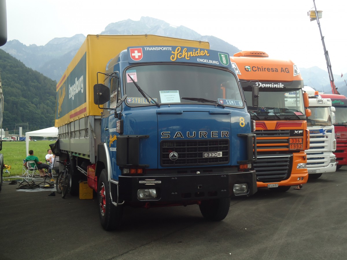 (140'197) - Schnider, Engelburg - Nr. 8 - Saurer am 30. Juni 2012 in Interlaken, Flugplatz