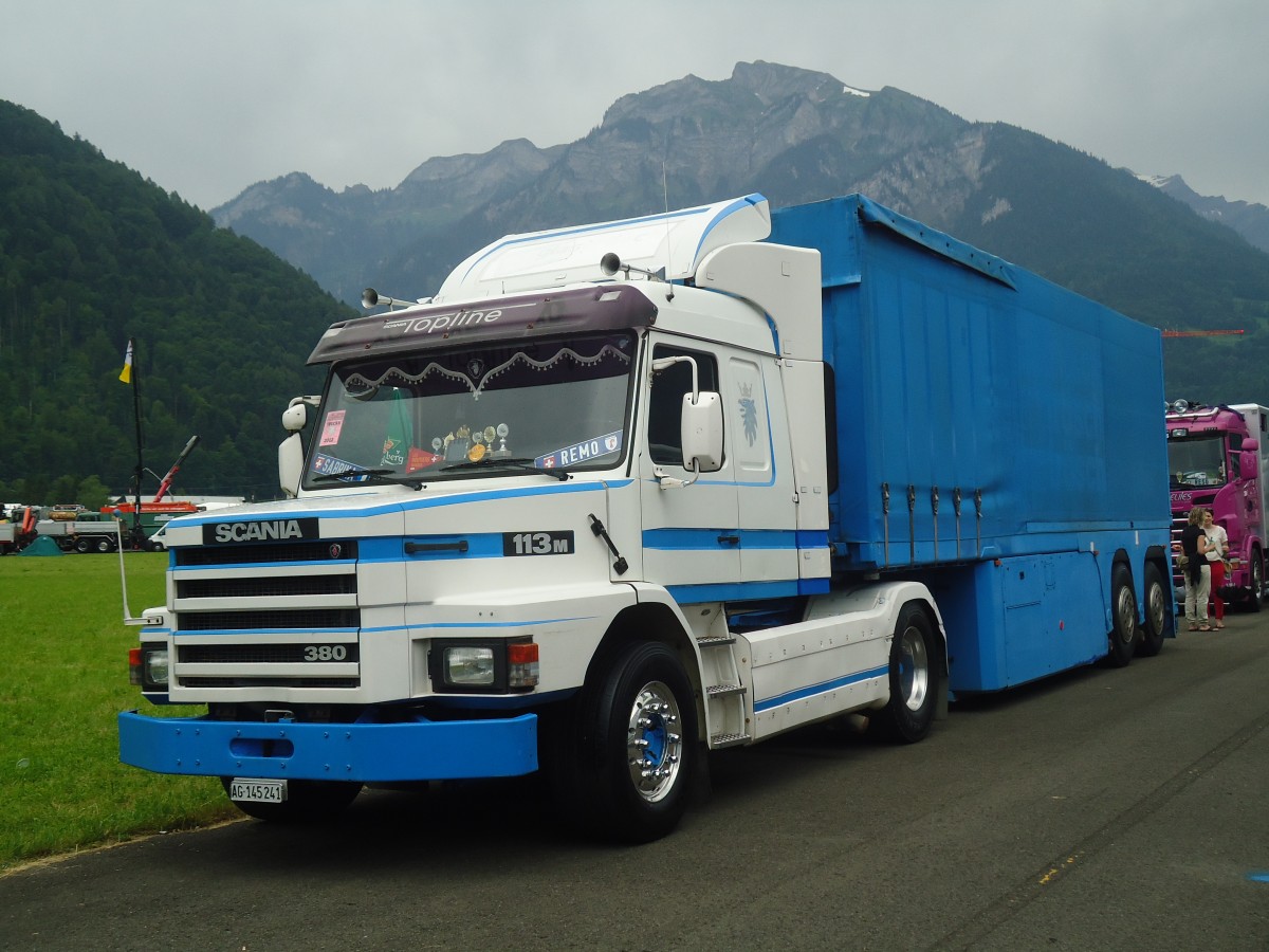 (140'203) - AG 145'241 - Scania am 30. Juni 2012 in Interlaken, Flugplatz