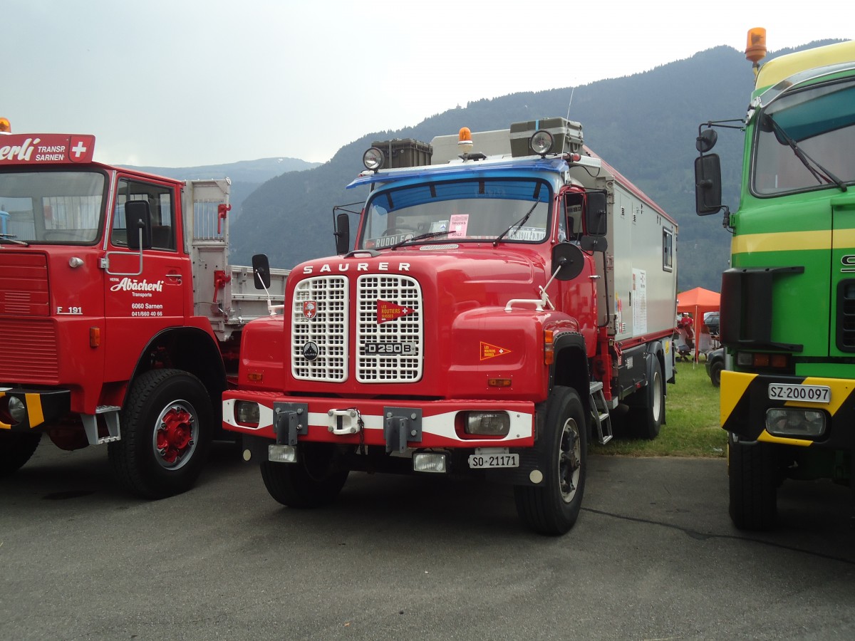 (140'213) - SO 21'171 - Saurer am 30. Juni 2012 in Interlaken, Flugplatz