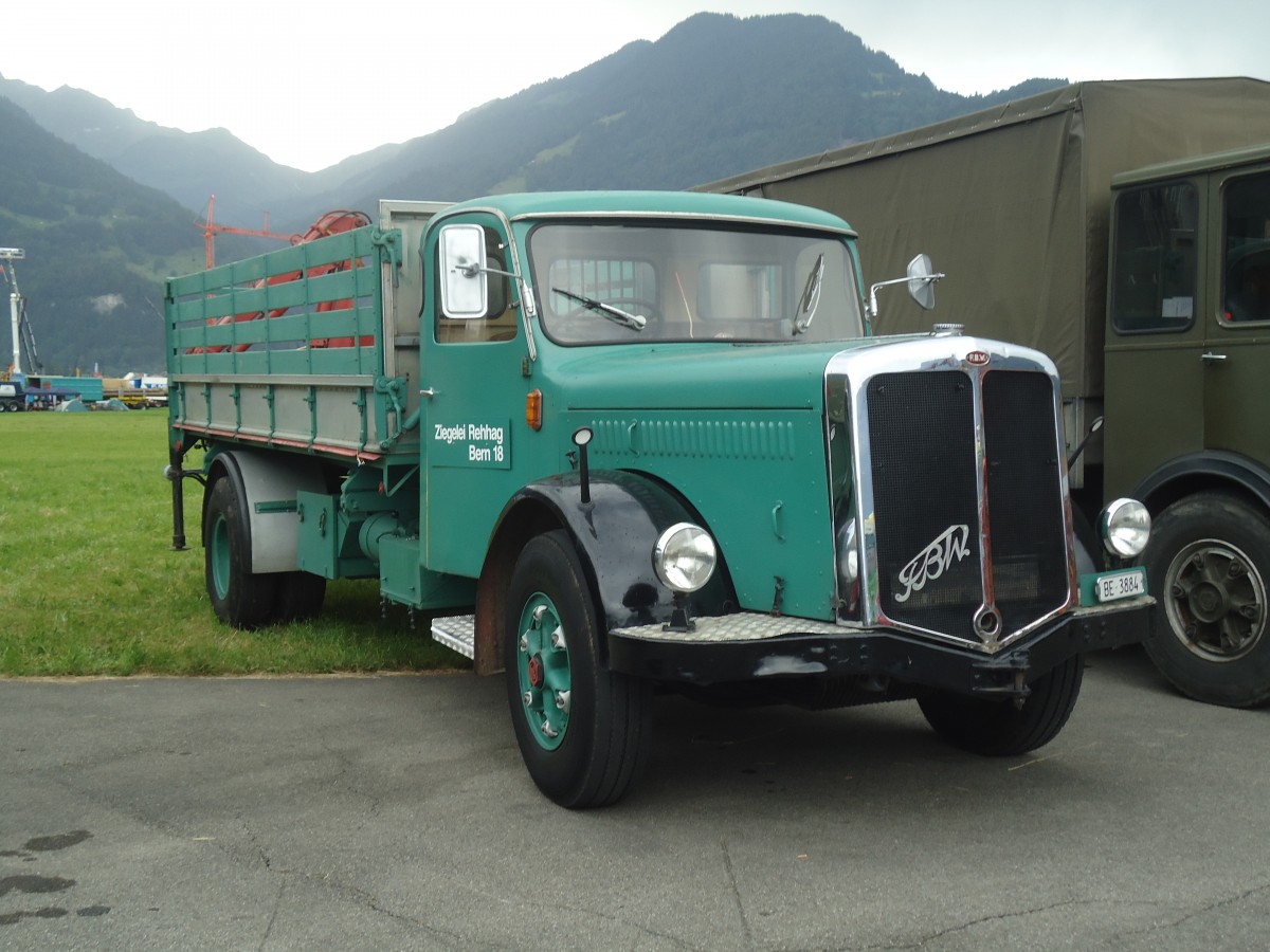 (140'218) - Ziegelei Rehag, Bern - BE 3884 - FBW am 30. Juni 2012 in Interlaken, Flugplatz