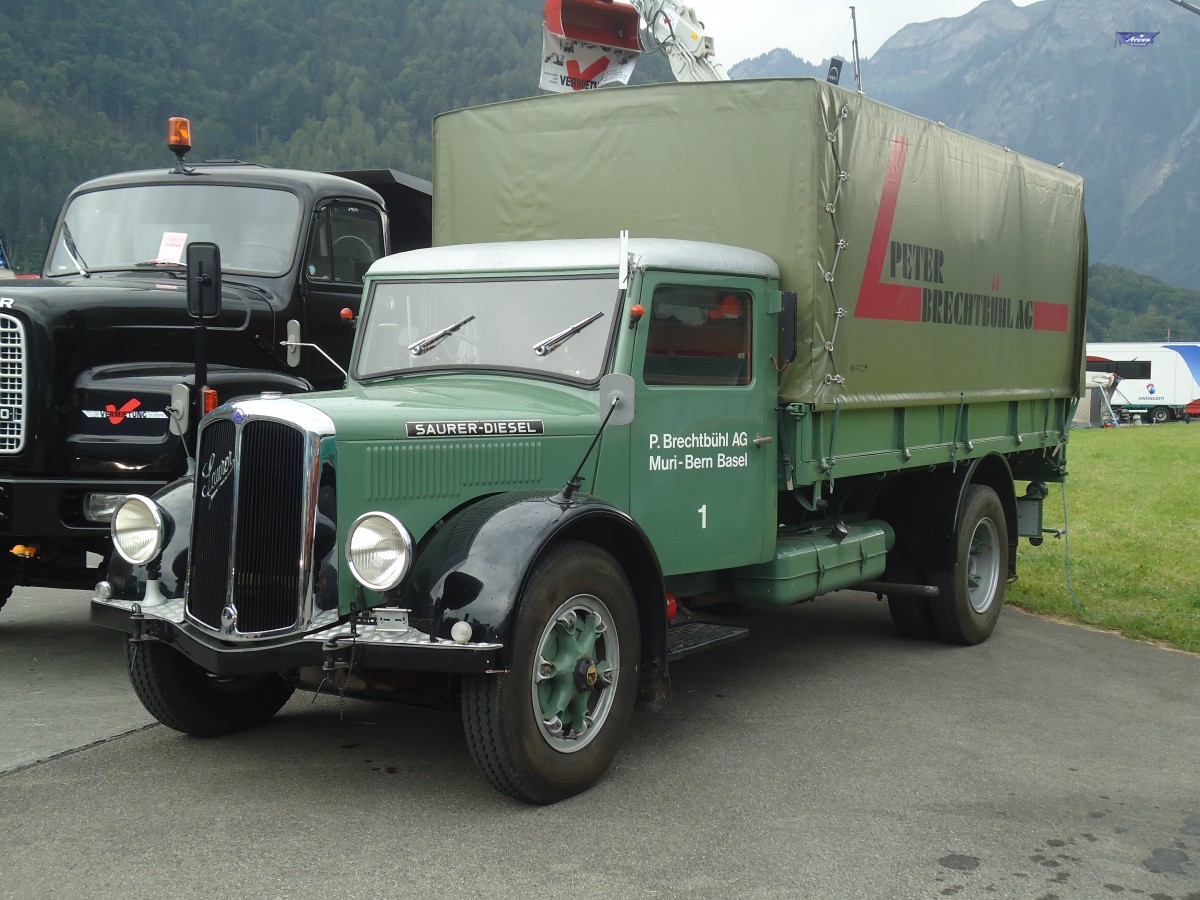 (140'219) - Brechtb�hl, Muri - Nr. 1 - Saurer am 30. Juni 2012 in Interlaken, Flugplatz