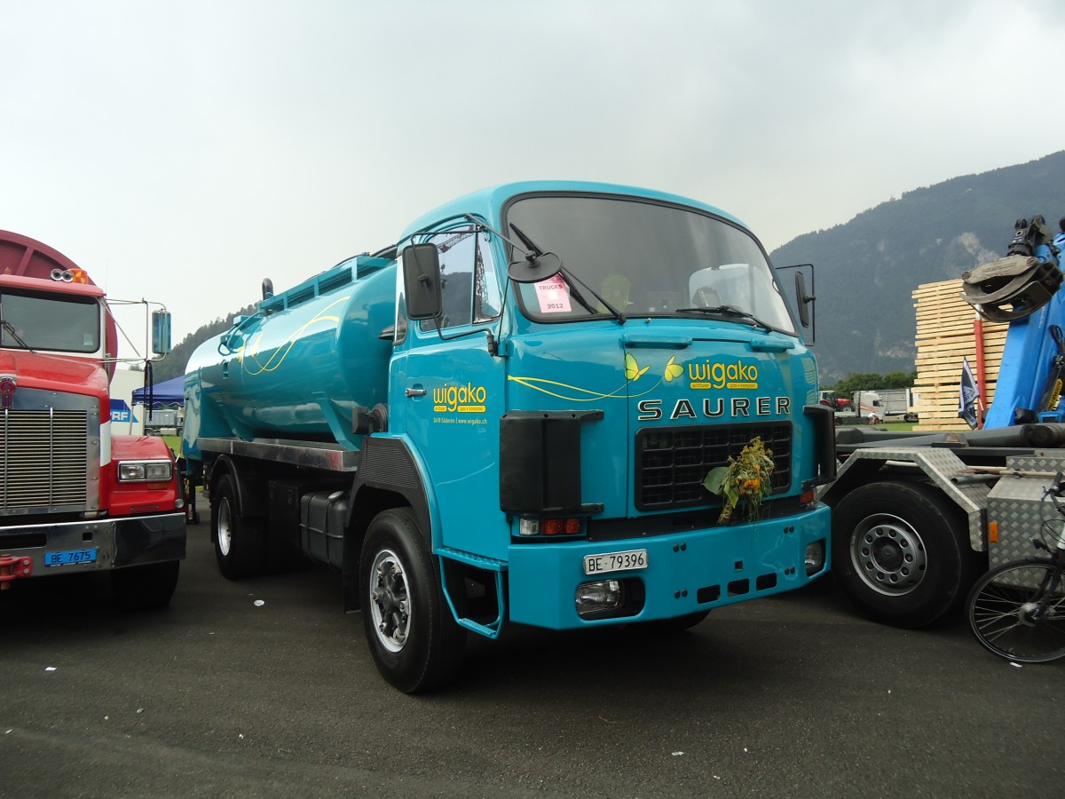 (140'226) - Wigako, S�deren - BE 79'396 - Saurer am 30. Juni 2012 in Interlaken, Flugplatz