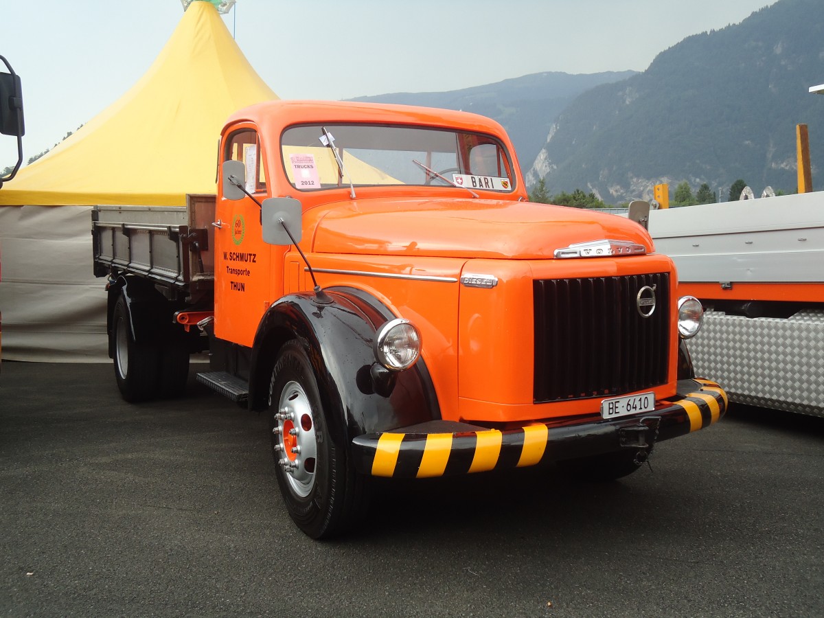 (140'227) - Schmutz, Thun - BE 6410 - Volvo am 30. Juni 2012 in Interlaken, Flugplatz